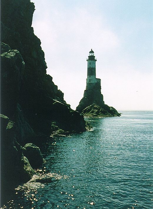 An abandoned (and radioactive) lighthouse sits empty on the coast of norther Russia. 