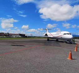 Air Niugini's plane landed in Honiara, Solomon Island