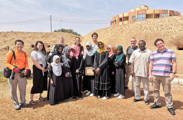 YPT hanging out with local schoolgirls in Sudan