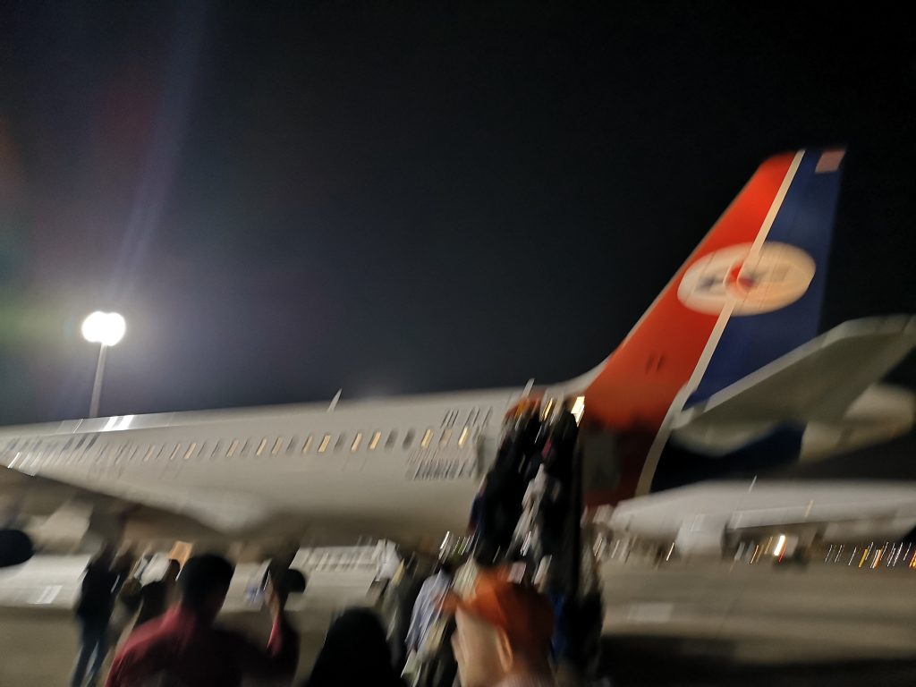 Boarding Yemen Airlines flight from Cairo to Socotra