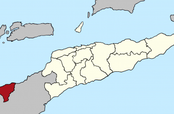 Map of East Timor (including Oecusse exclave)