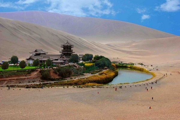 Crescent Lake Oasis in Western China.