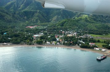 Oecusse exclave, seen from a plane