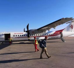 A propeller plane from Air Algerie landed in Timmimoun
