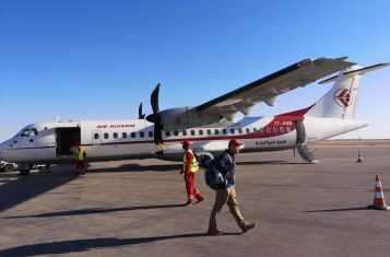 A propeller plane from Air Algerie landed in Timmimoun