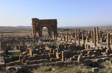 The Arch of Trajan found in Timgad Algeria