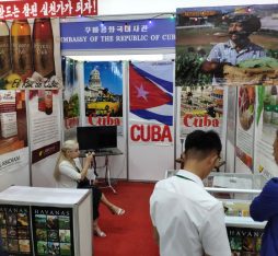 Cuba's booth at a North Korean exhibtion
