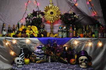 An altar of voodoo in Haiti