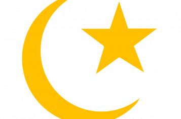 The moon crescent and star, symbol of Islam