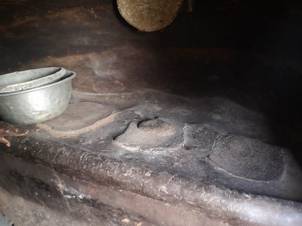 The space where grain gets grinded in a traditional UNESCO habitation of Togo