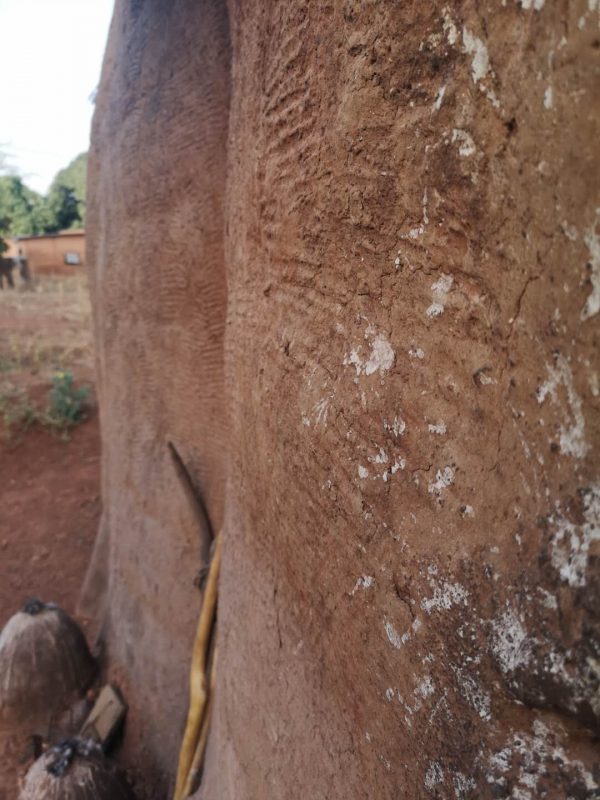 The wall of the mud-house of Benin and Togo