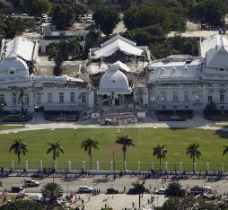 Damage on Haiti national palace from earthquake