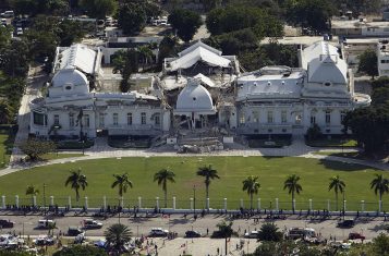 Damage on Haiti national palace from earthquake