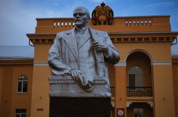 A statue of Lenin, in Moldova
