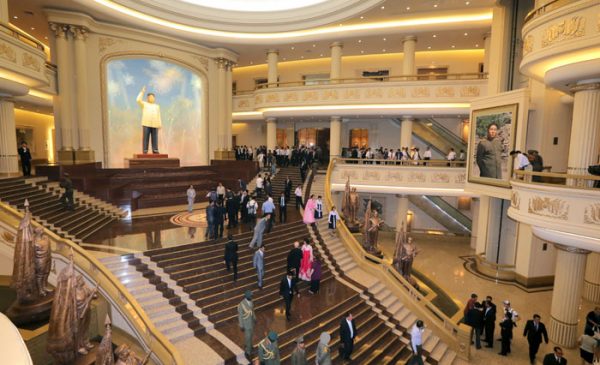 North Korean war museum staircase