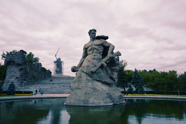 A Soviet Monument to the Battle of Stalingrad, near Chechnya, in Dagestan