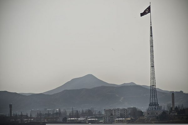 The world's fourth biggest flagpole at Kijongdong in North Korea