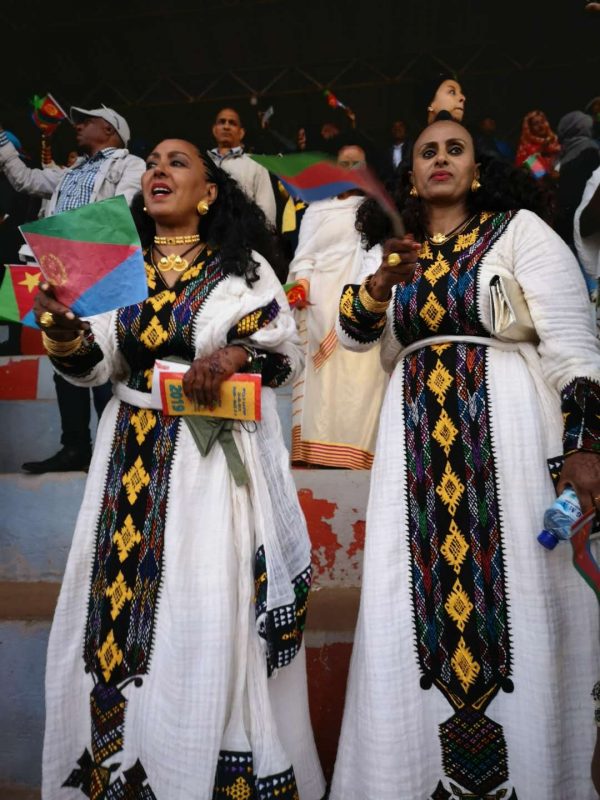 Crowds spectating the Mass Games of Eritrea