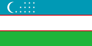 The flag of Uzbekistan