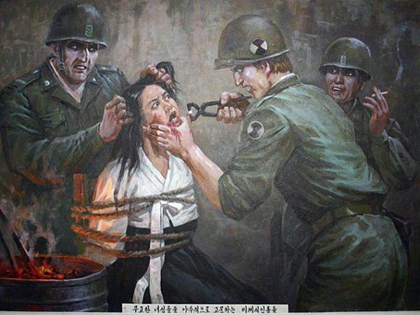 A north korean painting of the Sinchon Massacre