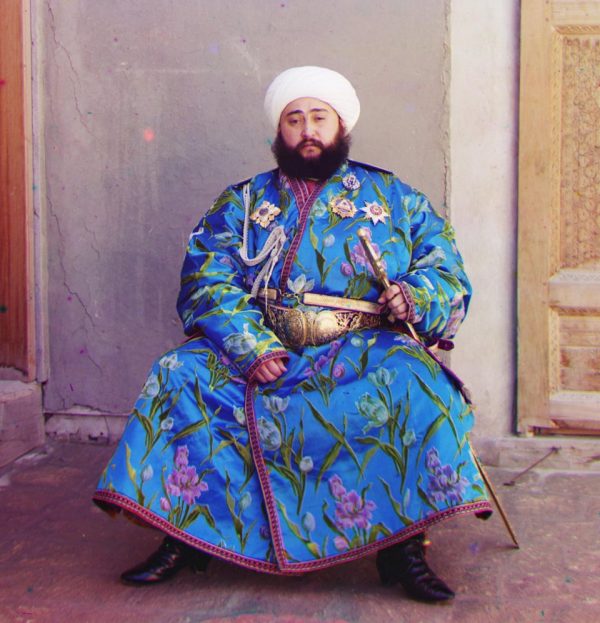 The Emir of Bukhara, in one of the earliest colour photographs
