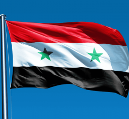The flag of Syria
