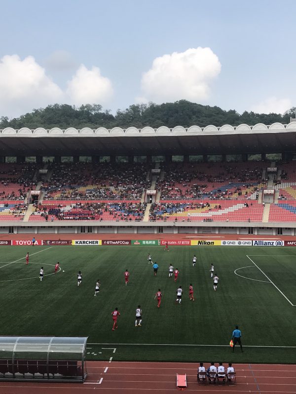 The football match in North Korea as seen