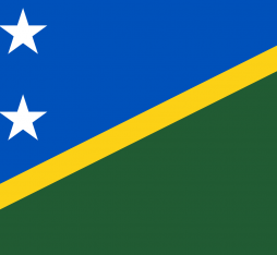 The flag of the Solomon Islands