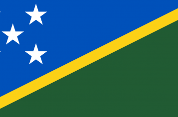 The flag of the Solomon Islands