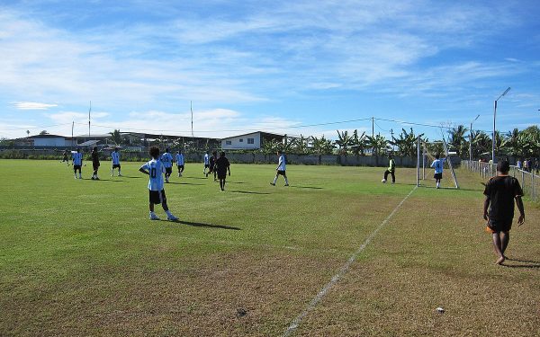 A football match in the Solomon Islands