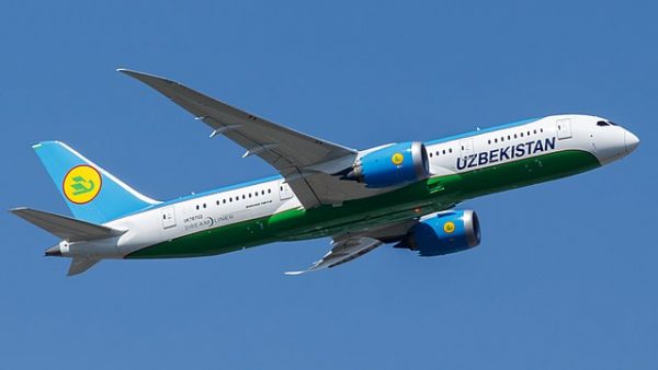 Uzbekistan Airways plane, part of the  National Carriers of Central Asia