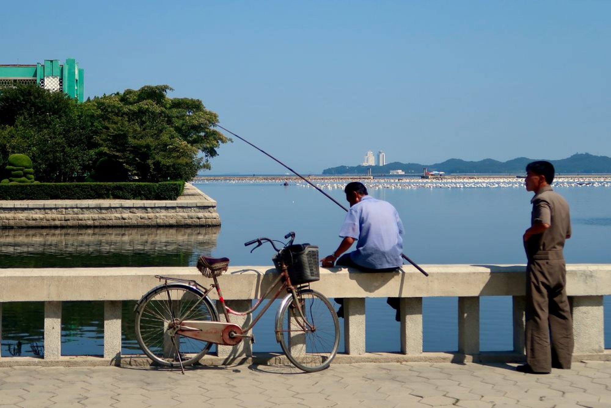 A fisherman by Wonsan beach