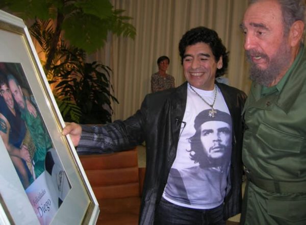 Diego Maradona and Fidel Castro