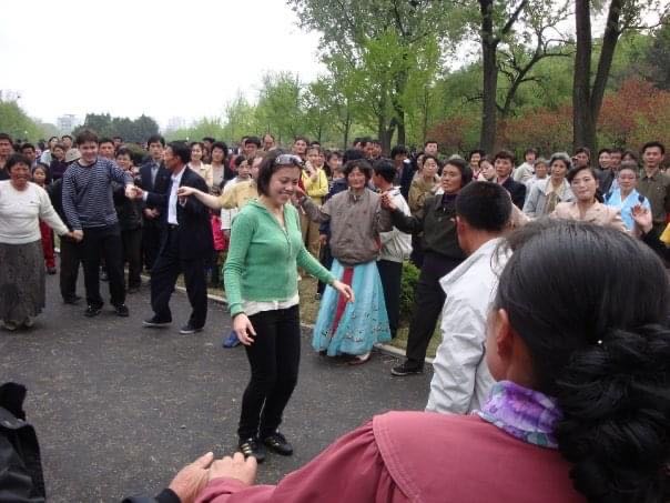Dance on Mansu Hill as part of YPT's first tour to North Korea