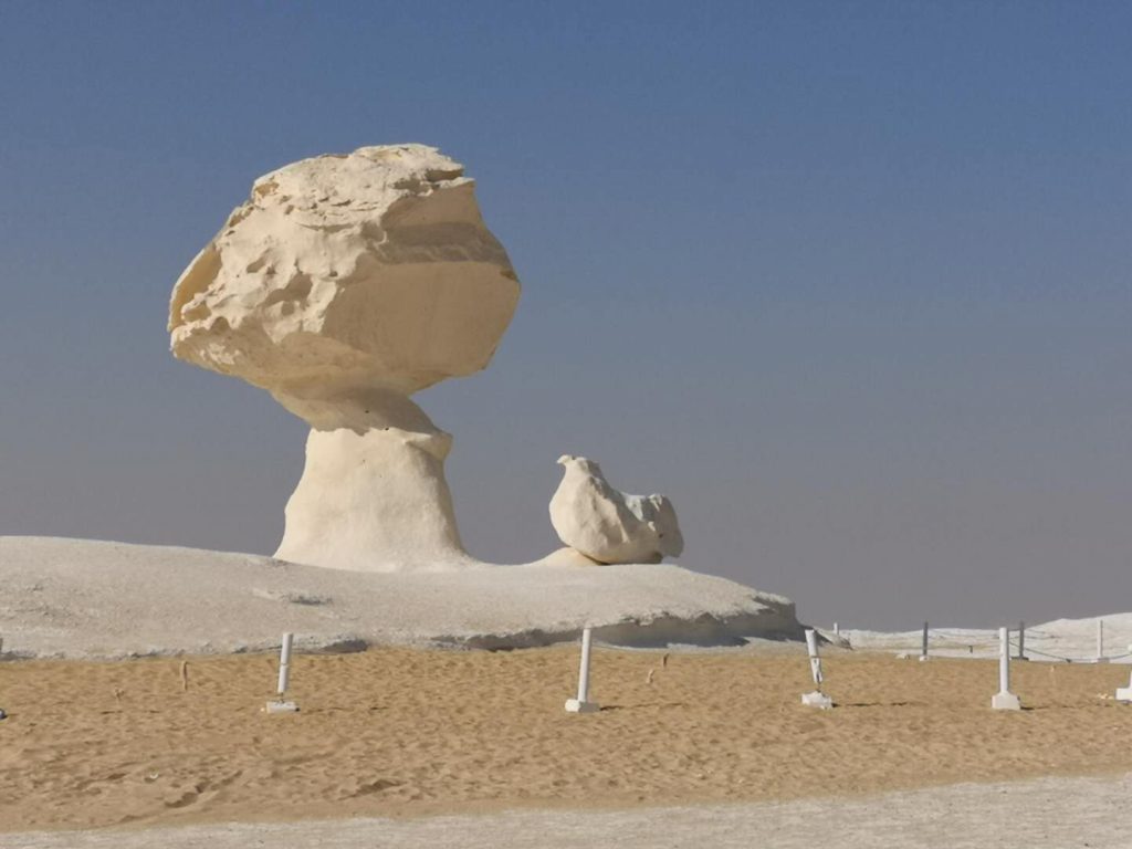 Rock chalk formation in the White Deserts of Egypt