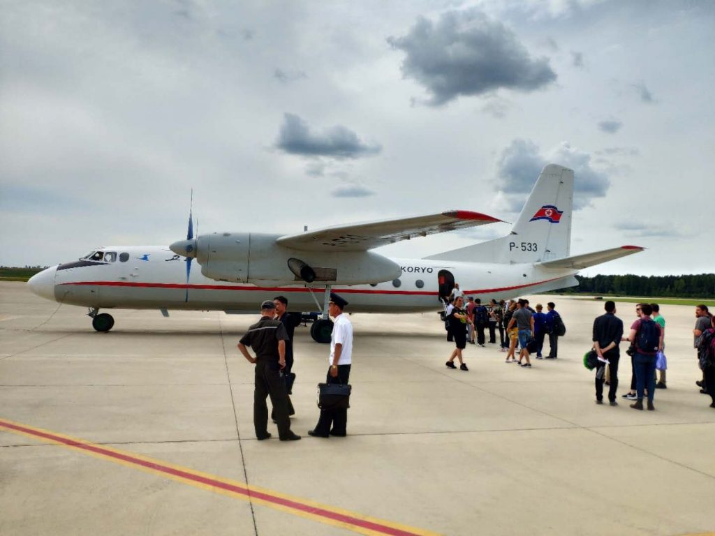 flight to Mt Paektu