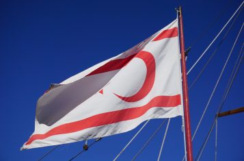 The flag of Northern Cyprus