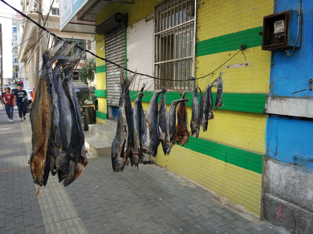 Drying fish