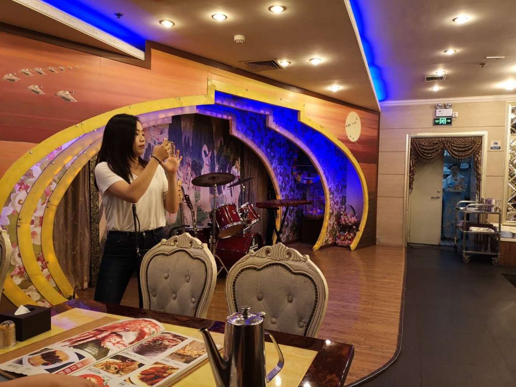 Inside a restaurant of the Pyongyang Restaurant Chain