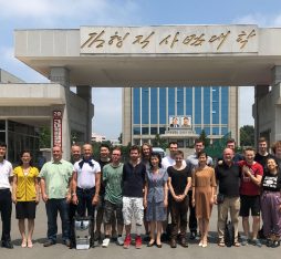 Our group studying in North Korea as part of the Pyongyang Study Tour