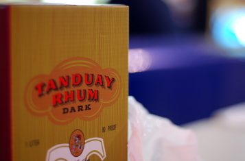 A box of Tanduay dark rum