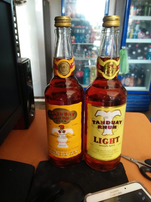A bottle of Tanduay Rum, the world's best selling rum