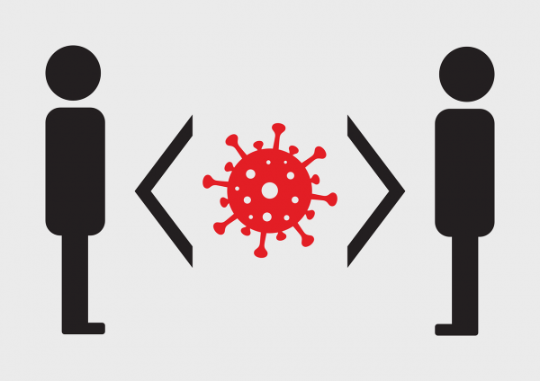 Social distancing due to Covid-19