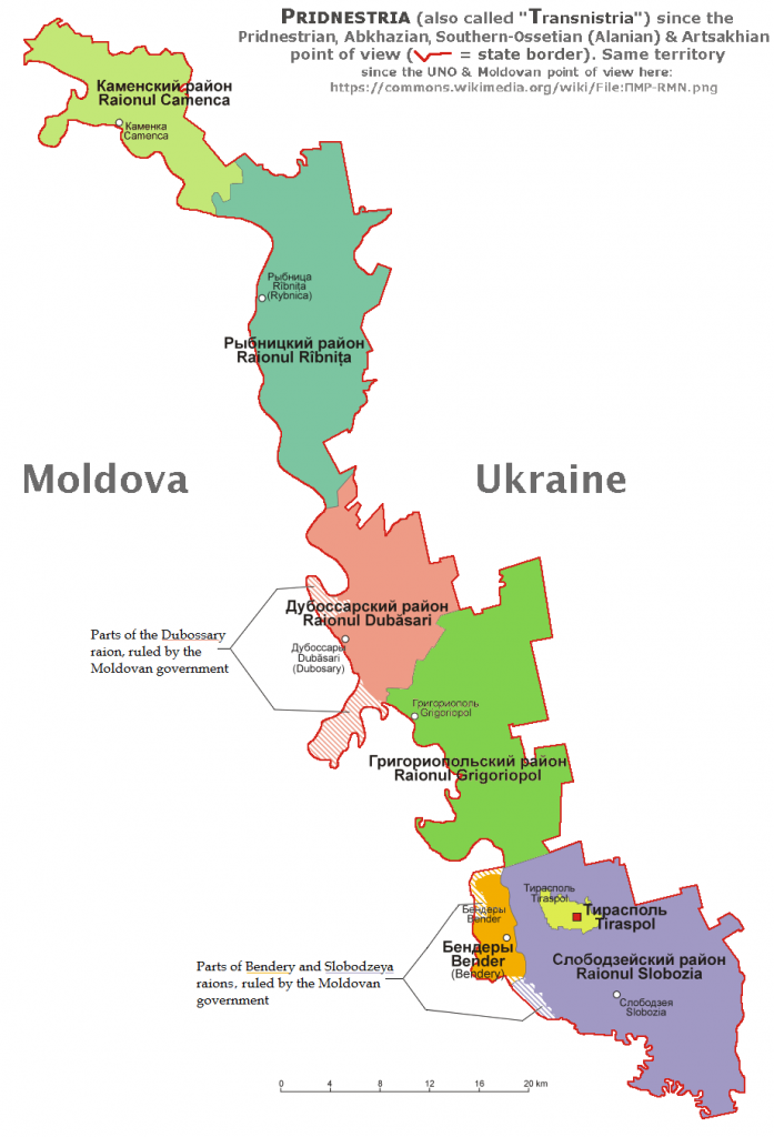 Map of Transnistria — Young Pioneer Tours