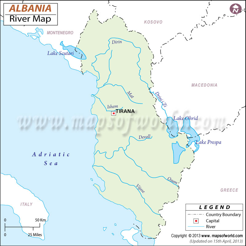 mapa tours albania