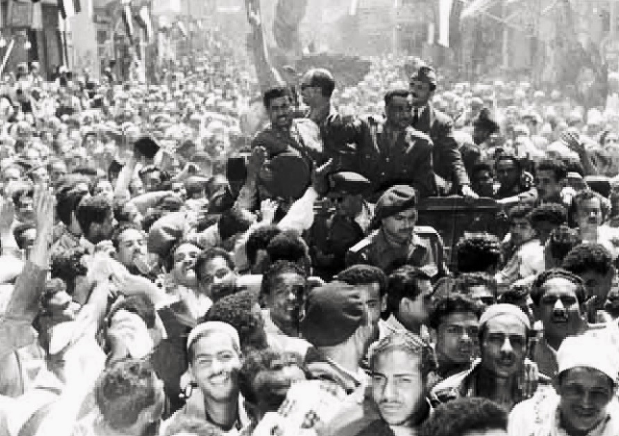 Public celebrations of the Egyptian revolution, led by Nasser
