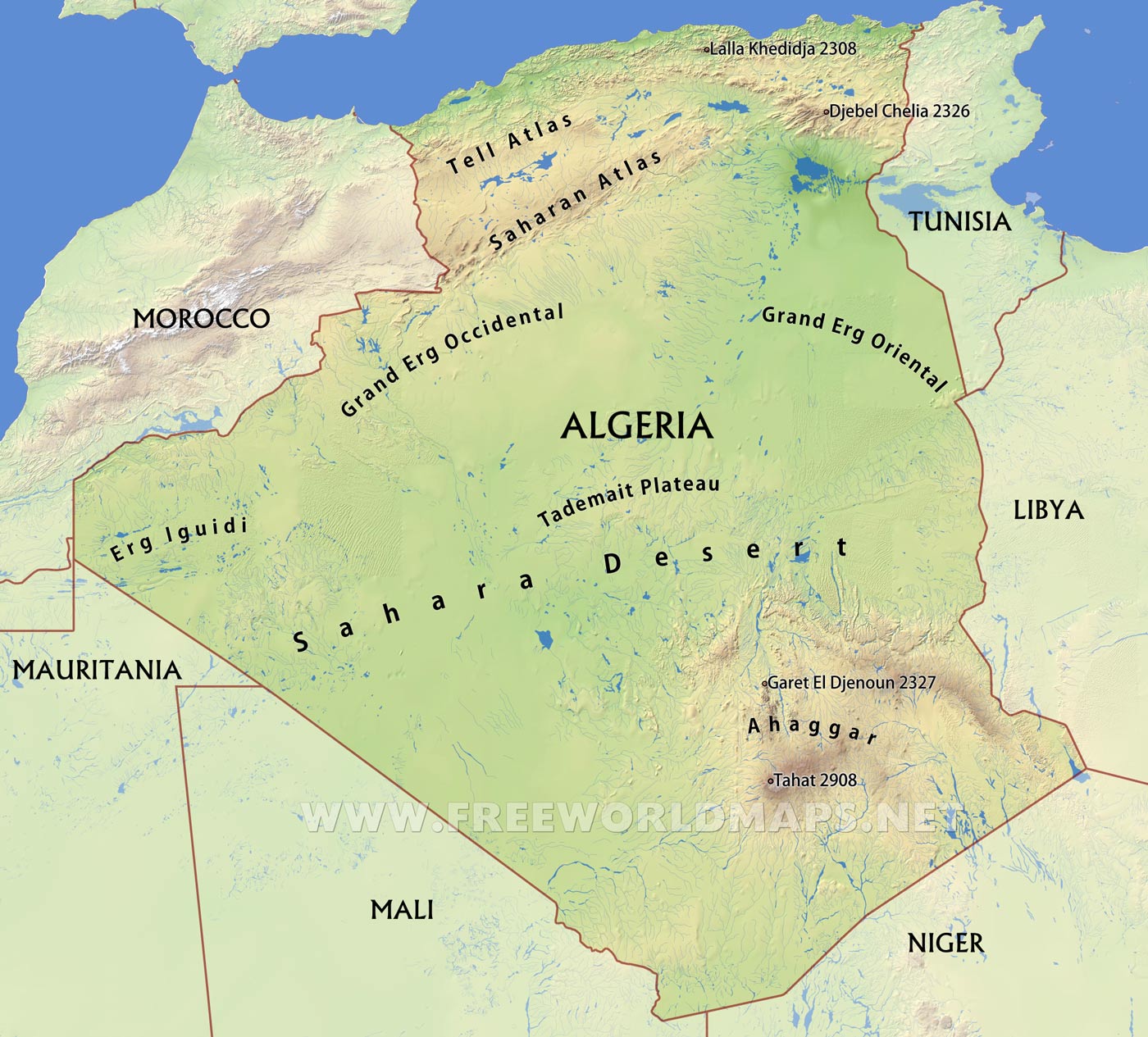 Maps of Algeria — Young Pioneer Tours