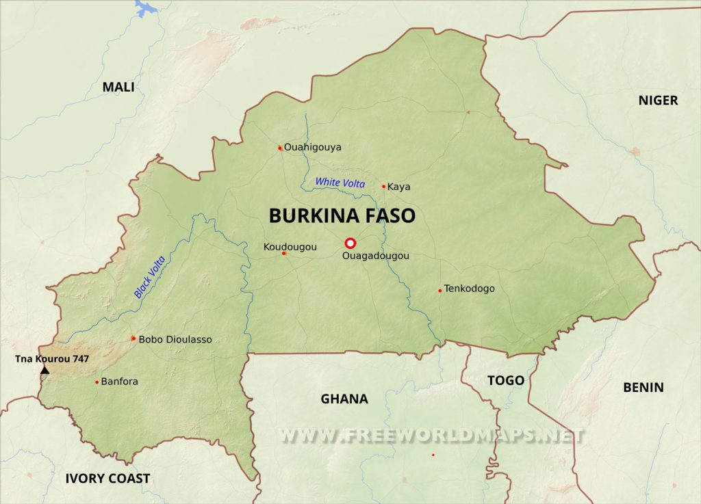 City map of Burkina Faso