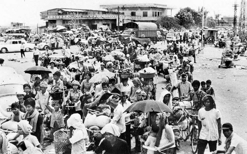 Cambodian's fleeing Phnom Penh after capture