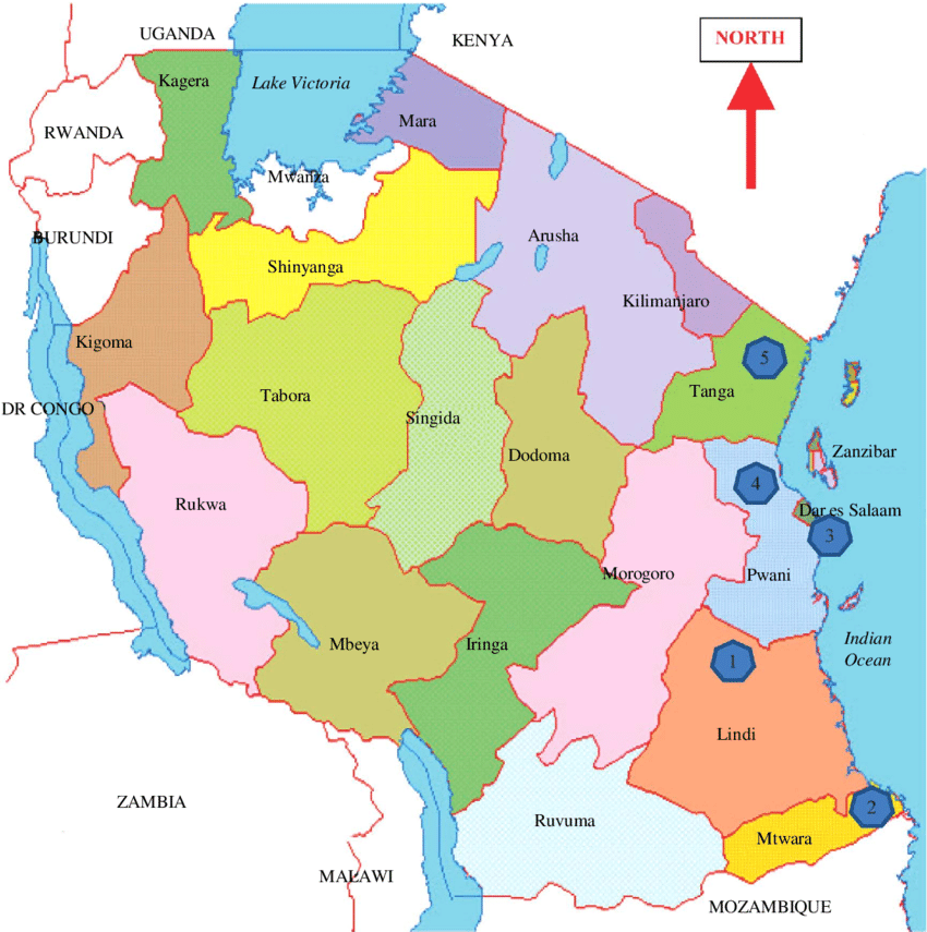 Tanzania regions 